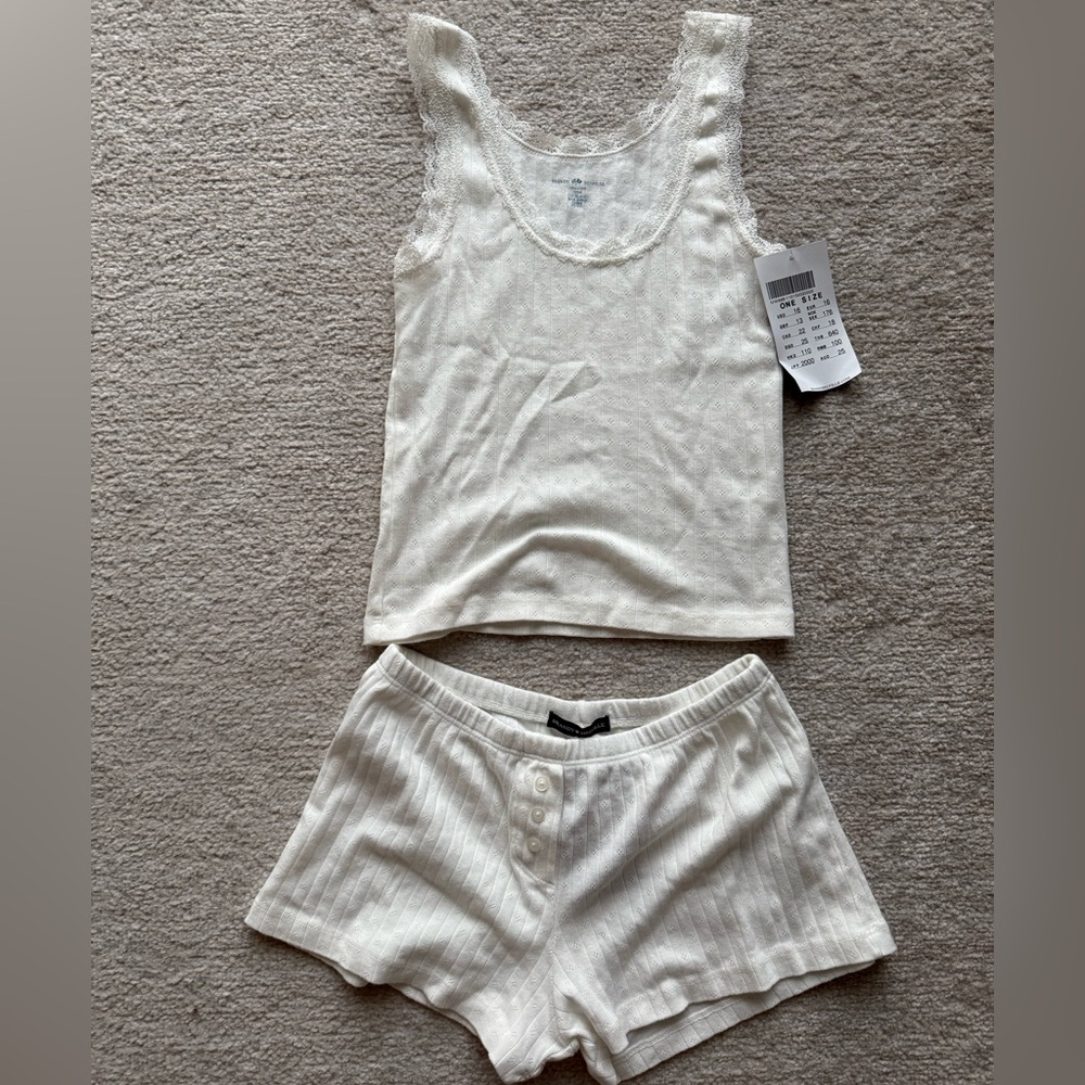NWT Brandy Melville Eyelet Pajama Set